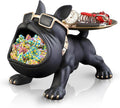 Wholesale Custom French Bulldog Resin Figurine Decorative Tray Desk Organizer for Home/Office Animal Pattern OEM/ODM Accepted