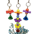 Durable Wood Bird Toy Ladders with Simple Bell String Soft Chewable Swing for Parrots Small Animals in Bag Packaging