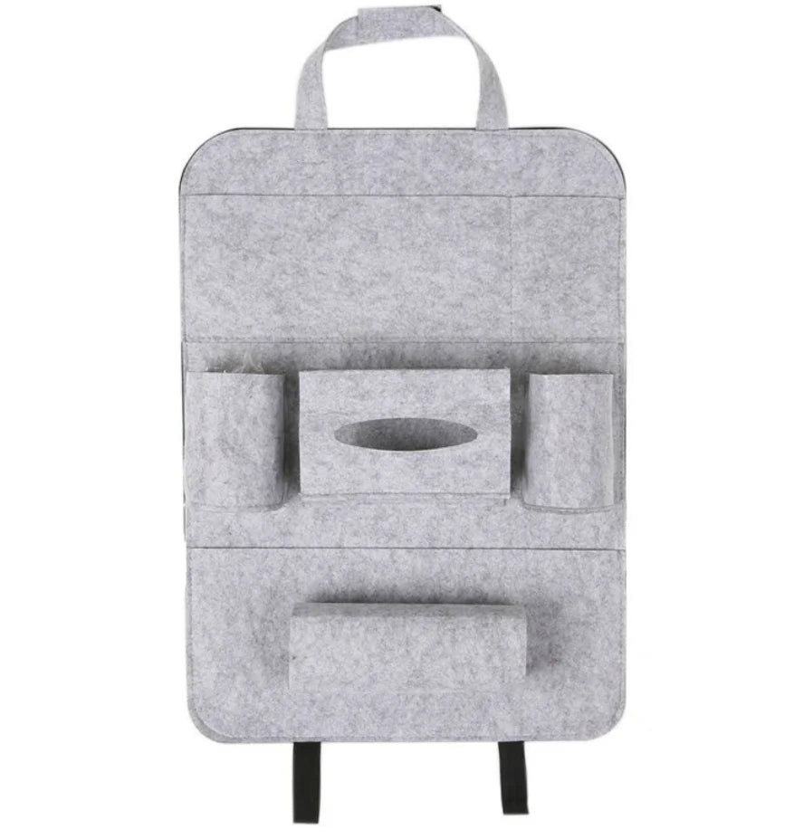 2024 Hot Sale BackPockets Car Organizer with Seat Back Storage Pockets and Bag Dispensers Felt Car Storage Bag