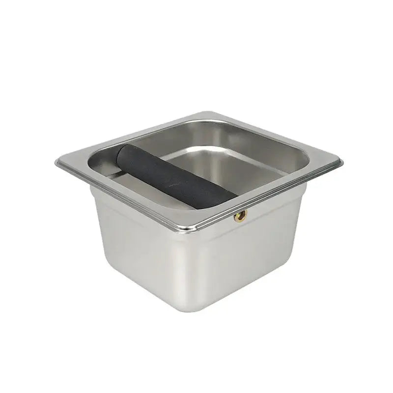 Coffee Accessories Durable Coffee Grounds Pail Bar Stainless Steel Coffee Grounder Knock Box Slag Drum