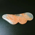 DIY Gem Butterfly style gua sha jade Yellow Quartz plate gua sha-tool quartz crystal