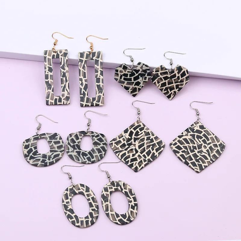 Tortoise Shell Statement Earrings Lucite Big Earrings Acrylic Large Earrings Gifts for Her