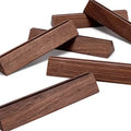 Tailai Eco-Friendly Walnut Wood Triangle Desk Calendar Base Desktop Signature Postcard Photo Holder