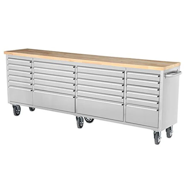 Zhixin 72 Inch Wood Table US General Tool Box With Casters Toolbox Storage Trolley with Drawer