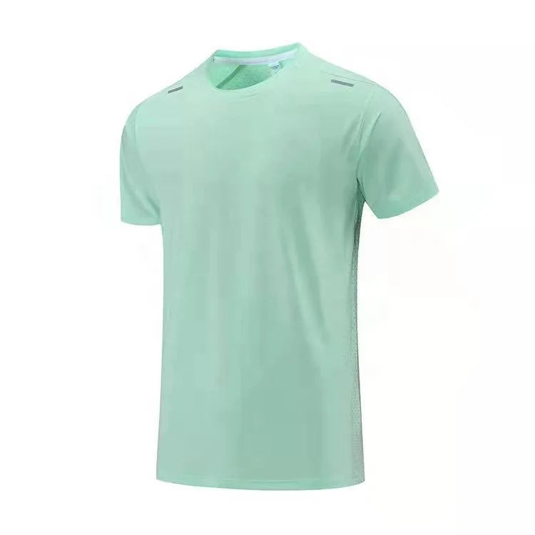 Men's Solid Eco-Friendly T-shirt Running Quick Dry Breathable Sportswear Short Sleeves Blank Printed Knitted