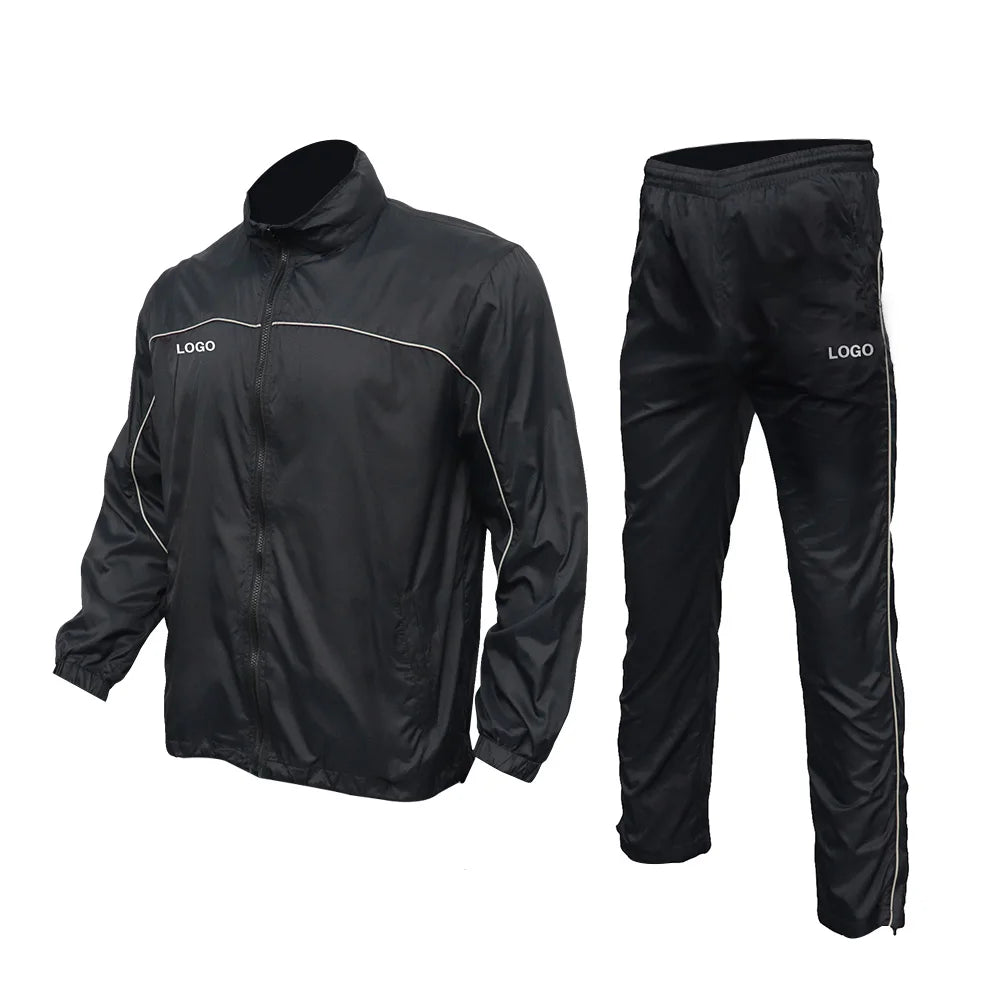 Wholesale Unisex Sports Windbreaker Black Worsted Fleece Waterproof Autumn Hiking Jackets Set with Stand Collar