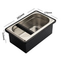 Stainless Steel Embedded Coffee Grounds Knock Box Barista Tools Espresso Portafilter Knock Box Bin Black MegaBDM