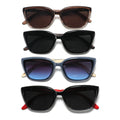 2025 Women's Cat Eye Bamboo Sunglasses Gray Wood Frames UV400 Optical Lenses Fashionable Style Eyewear Black Sunglasses