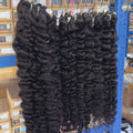 New Curly Natural Human Hair Raw Soft Hair Wig for Black Women Burmese Curly Hair Bundles