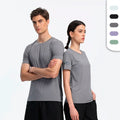 Unisex Knitted T-Shirt One-Piece Running Shirt O-Neck Breathable Fit Available Gym T Shirts for Spring Summer