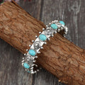 Newest Western Boho Style Multiple Turquoise Open Bracelet  for Women Gift