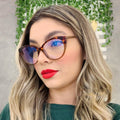 Cat Eye Anti-blue Light Glasses Women Colorful Printed Eyeglasses Men Computer Optical Frame Female Eyewear Unisex