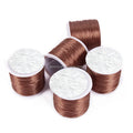 Leeons 60M/Roll Professional Hair Extension Tools Brazilian Knots Stretchy String Crystal Elastic Thread Plastic Resin 0.8mm