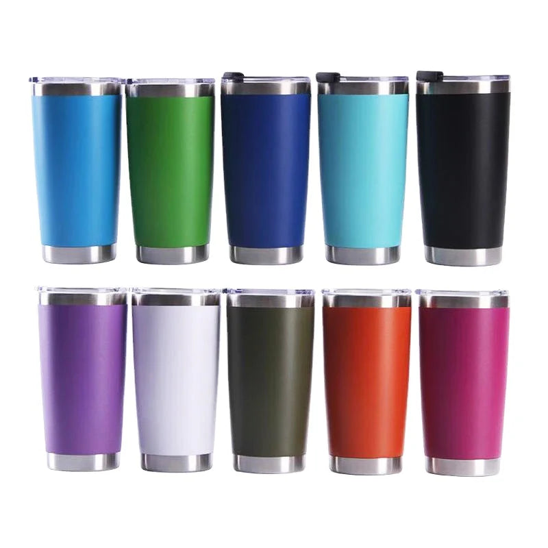 Wholesale 20oz Coffee Travel Mug Regular Vacuum Insulated Double Wall Stainless Steel Powder Coated Tumblers for Laser Engraving