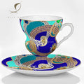 2026 New Arrived QIAN HU Coffee Cups Set of 12pcs Porcelain Ceramic Tea Cup and Saucer Gift Set Capacity 90ml