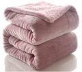 Home Fashion Custom logo Embroidery Fleece Flannel Throw Blanket
