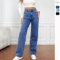 Boutique Wholesale 2026 Summer New Elastic Washed Denim Fashionable Straight Leg Pants for Women's Jeans