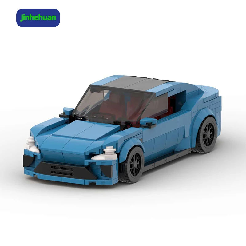 Model Hot Selling Art Moc Bricks Model Custom Blue Sport Car Building Blocks Toy for Kids Gift Car Building Block Sets