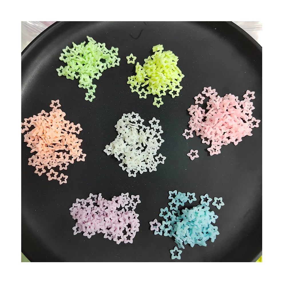 Luminous Polymer Clay Slice Hollow Star Slime Confetti
