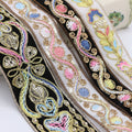 Deepeel RD139 3.3CM DIY Hat Garment Sewing Accessories Polyester Sequin Embroidered Webbing