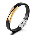 Cowhide Rope Woven Men's Alloy Magnetic Buckle Customization Leather Bracelet wholesalers MegaBDM