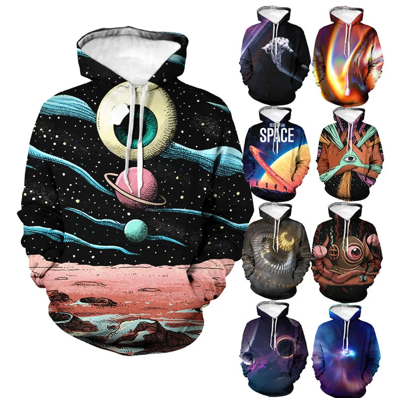 EVERTOP OEM Men's Plus Size Anime Sublimation Hoodies Sweatshirts Spring Breathable 100% Polyester Custom Made Sizes Lined