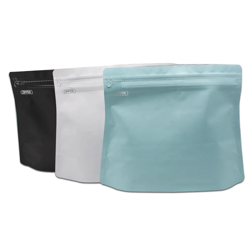 Custom Aluminum Foil Stand-Up Coffee Packaging Bags with Valve and Zipper for Food Use