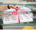 clear Long Muffin Cupcakes Box Mini Transparent 6 Cupcake Boxes with Window for Cakes and Cup Cake Cupcakes Box MegaBDM