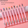 New Rotating Color Wax Nail Dotting Pen Tool Pink White PVC Holder Rotary Dot Drill Nail Crayon Stick Nail Art Dotting Pen