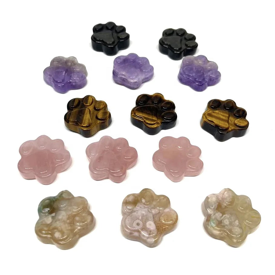 Wholesale Quartz Crystal Animal Paws Quartz Crystal Carved Cat Claws for Pendant