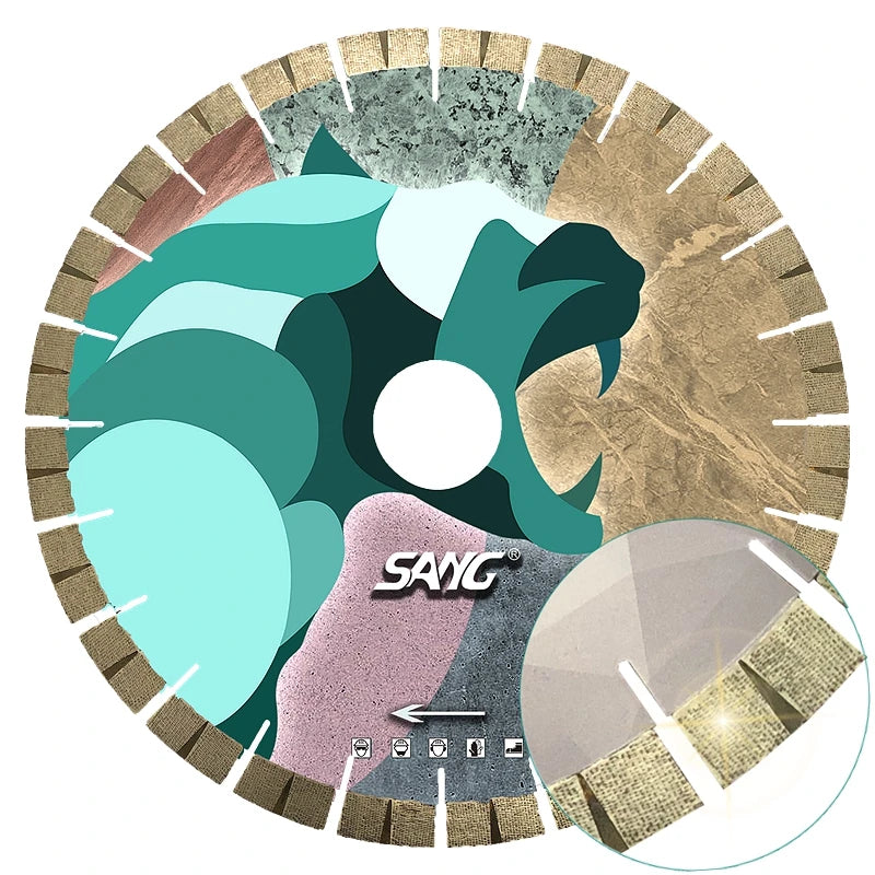 16inch 400mm Diamond Cutting Tools Arix Segment Saw Blade Fast Cutting Disc for Hard Natural Stone Granite Quartz Quartzite