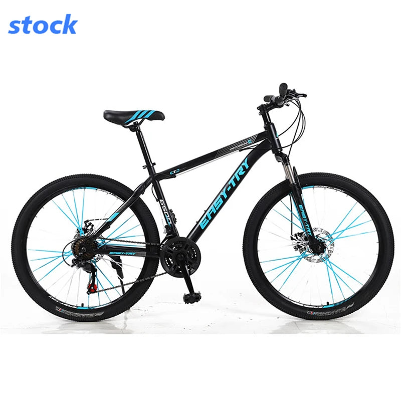 26 Inch High Carbon Steel Frame Mountain Bike New Color Bicycle with 21 Speed Disc Brake and Ordinary Pedal