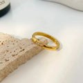 Minimalist Micro Set 12 Diamond Titanium Steel Rings for Women 18k Gold Non Fading Couple Ring Fashion Jewelry