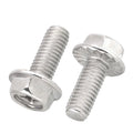 304 Stainless Steel Phillips Cross Recessed Hex Flange Head Screw M3 M4 M5 M6 M8 Sizes GB Standard Plain Finish
