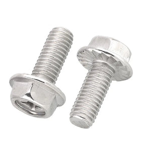 304 Stainless Steel Phillips Cross Recessed Hex Flange Head Screw M3 M4 M5 M6 M8 Sizes GB Standard Plain Finish