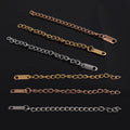 Custom Tail Extender Chain Diy Adjustable End Chains for Jewellery Findings Wholesale 18k Gold Stainless Steel Extension Chain