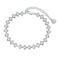 Fashion New Design Ins Custom Silver 925 14k Gold Plated Cubic Zirconia Adjustable Gold Tennis Bracelet