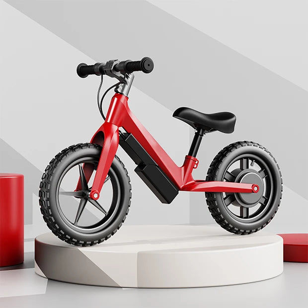Children's New Model Mini Electric Balance Bicycle with Ordinary Pedal and Magnesium Alloy Fork Power Style Ride on Car for Kids
