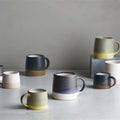 Novelty Nordic Personalized Small Size Elegant 250ml Ceramic Porcelain Gray Modern Luxury Coffee Mug for Business Gifts