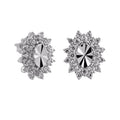 925 Sterling Silver White Cubic Zirconia Waterproof Stud Earrings Fancy Earrings Zirconia Cubic Luxury for Women