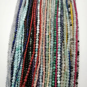 Natural Stone Beads for Jewelry Making Quartz Crystal Corner Cut Shiny Mini Beads DIY Bracelet and Necklace 2mm 3mm 4mm