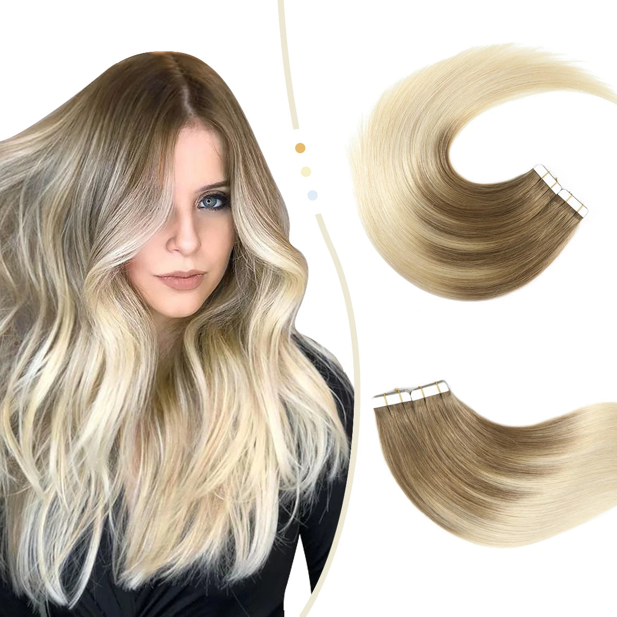 24 Hours Shipping Full Cuticle Full End Double Drawn Cheap Price Remy Human Tape in Hair Extensions