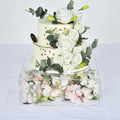 Clear Acrylic Cake Box Stand Transparent Display Box Pedestal Riser With Hollow Bottom CUBOID Display Box