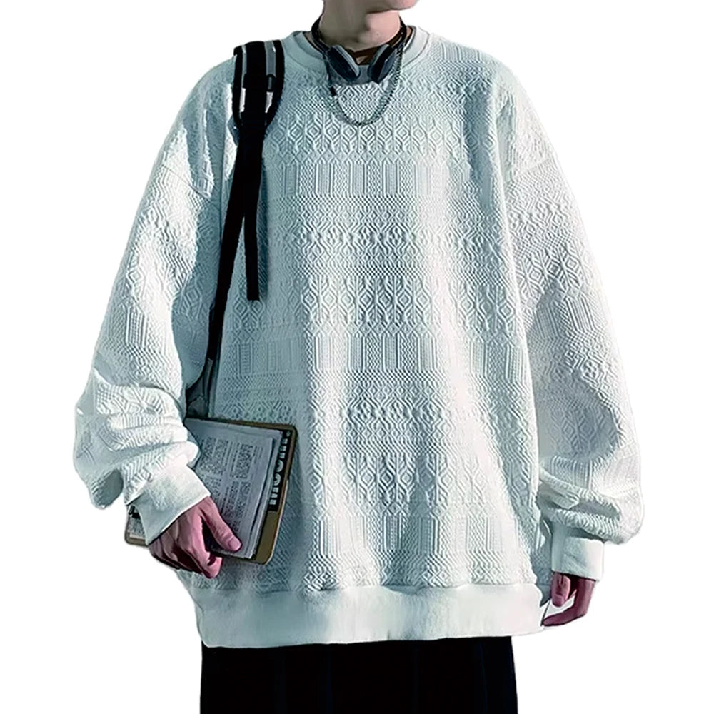 Heavyweight Men's Hoodie Long Sleeve Crew Neck American Oversized Men's Hoodie