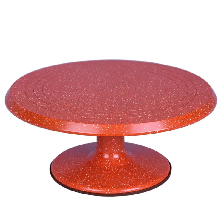 Wholesale Aluminium Alloy Cake Turntable 12 Inch Revolving Rotating Cake Decorating Stand with Non-Slip Rubber Bottom