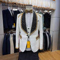Men's 3-Piece New Cross-Border Fashion Suit Hand-Sewn Flat Front Wedding Dress Zipper Fly Double Breasted Worested Fabric for