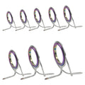 10PCS a Pack Fishing Rod Guide Repair Kit Ceramic Ring Stainless Steel Double Foot Fishing Pole Rod Guides Fishing Accessories