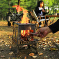 New Design Kitchen Accessories Light Stainless Steel Burning Family Portable Stove Outdoor Camping Wood Stove