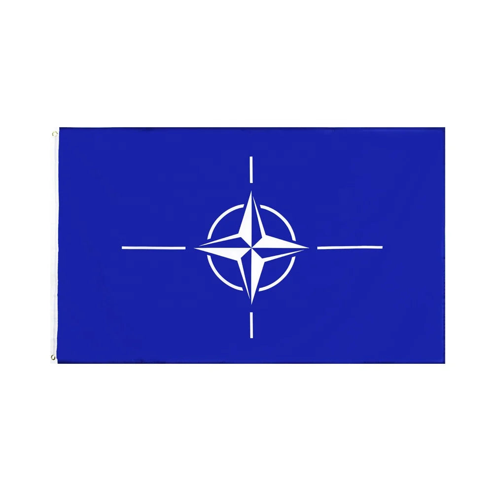 Ready to Ship ! Manufacturer Custom Cheap 3*5ft Polyester Blue Nato Flag