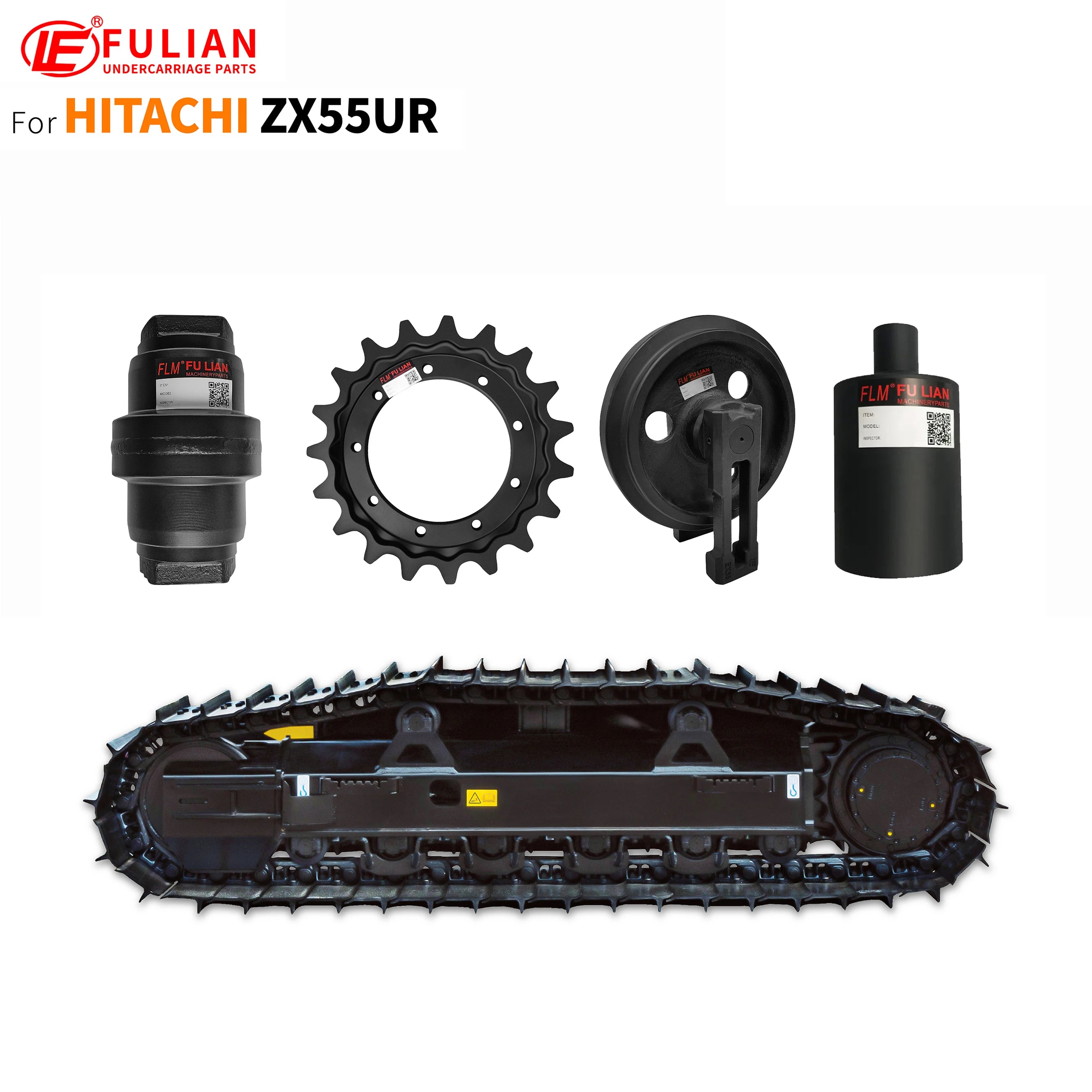ZX55UR Excavator Undercarriage Parts Idler Wheel Drive Sprocket Top Carrier Roller Bottom Roller for Hitachi